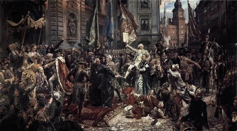 Co ukazuje obraz przedstawiający konstytucję 3 maja?