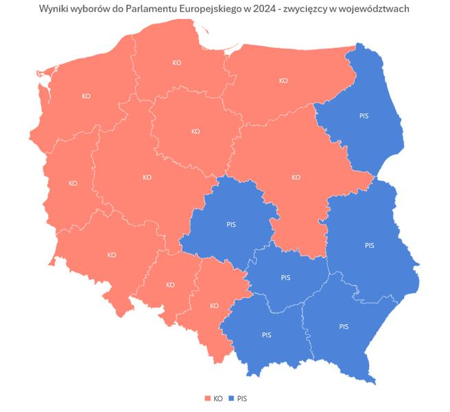 PiS w województwach