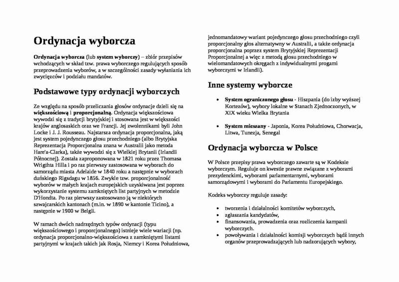 Wybory proporcjonalne